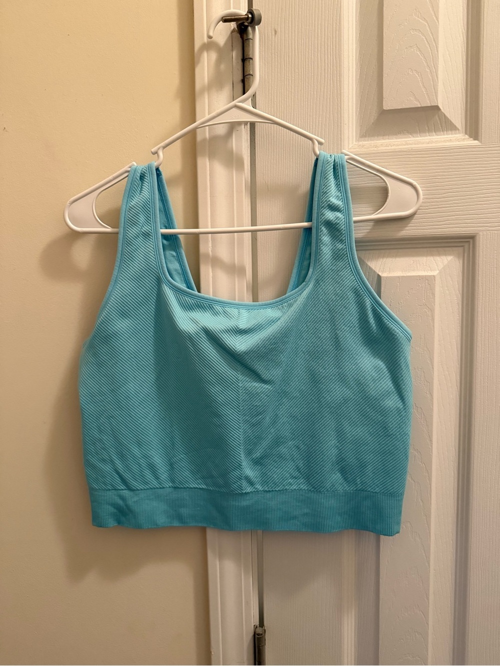 Blue athletic tank top